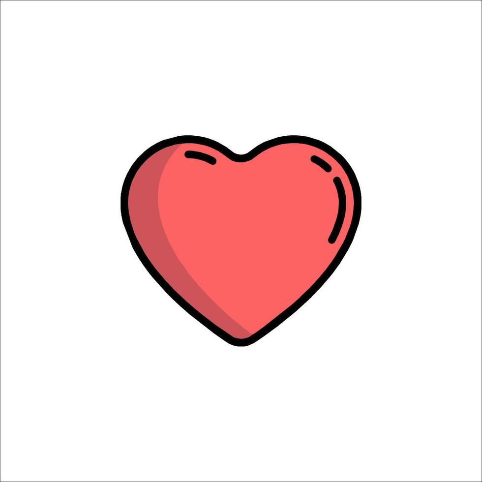 A red heart icon on a white background vector