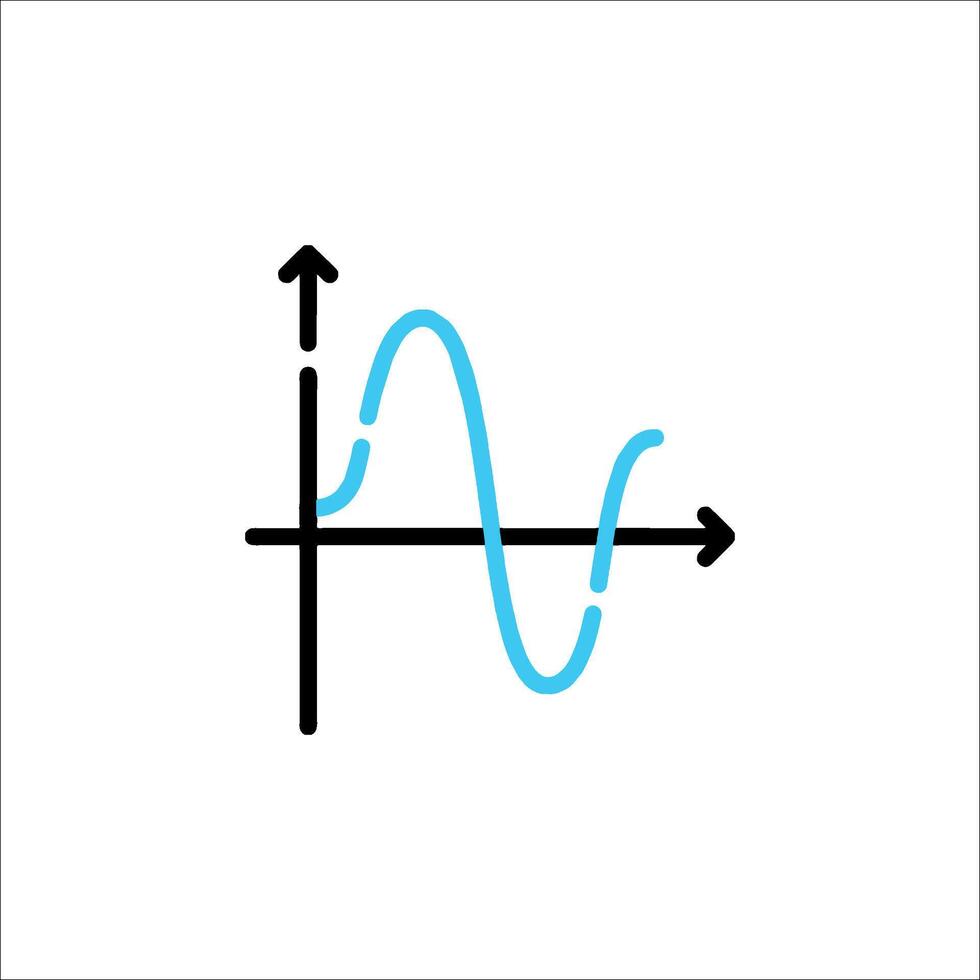 A wave is shown with an arrow pointing up vector