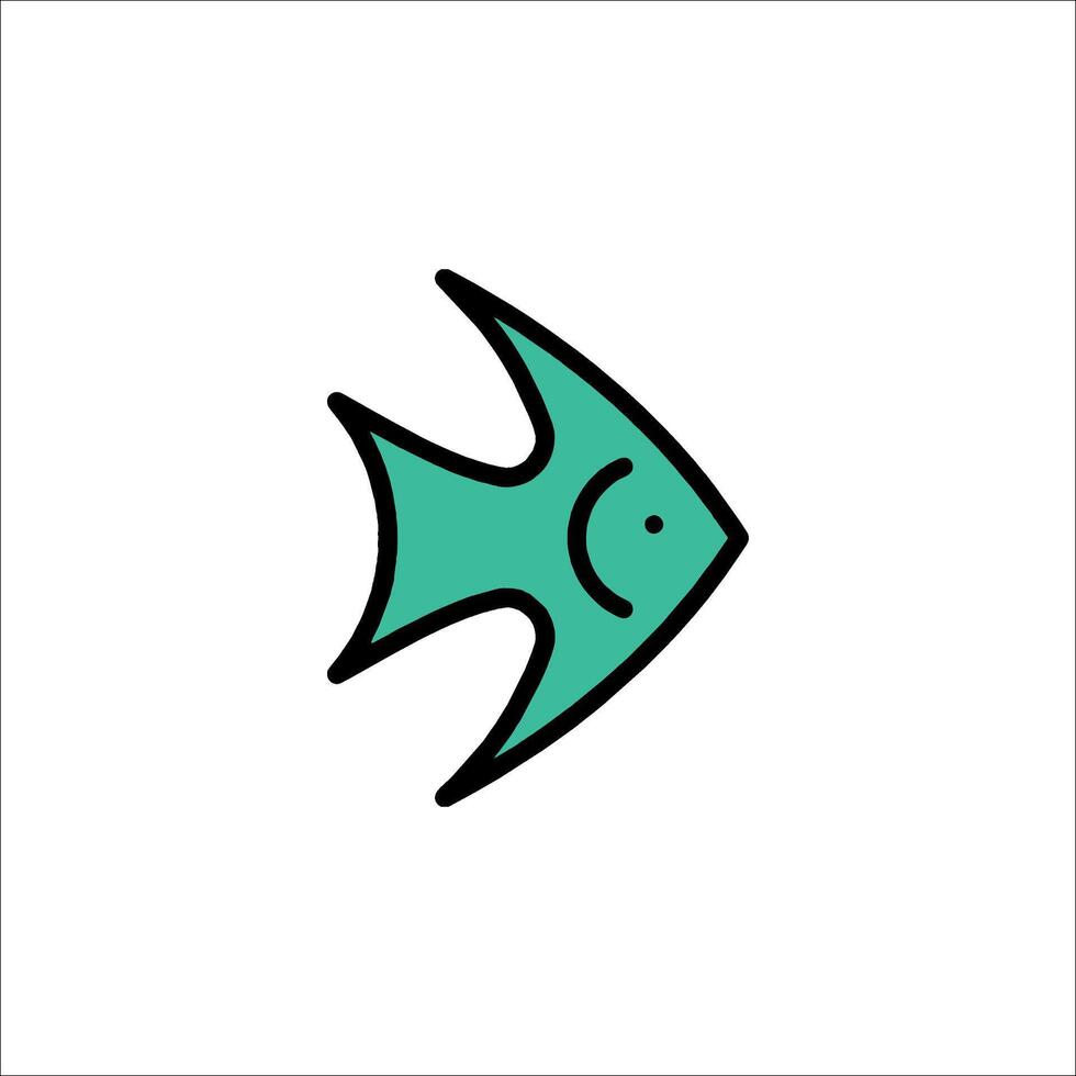 A fish icon on a white background vector