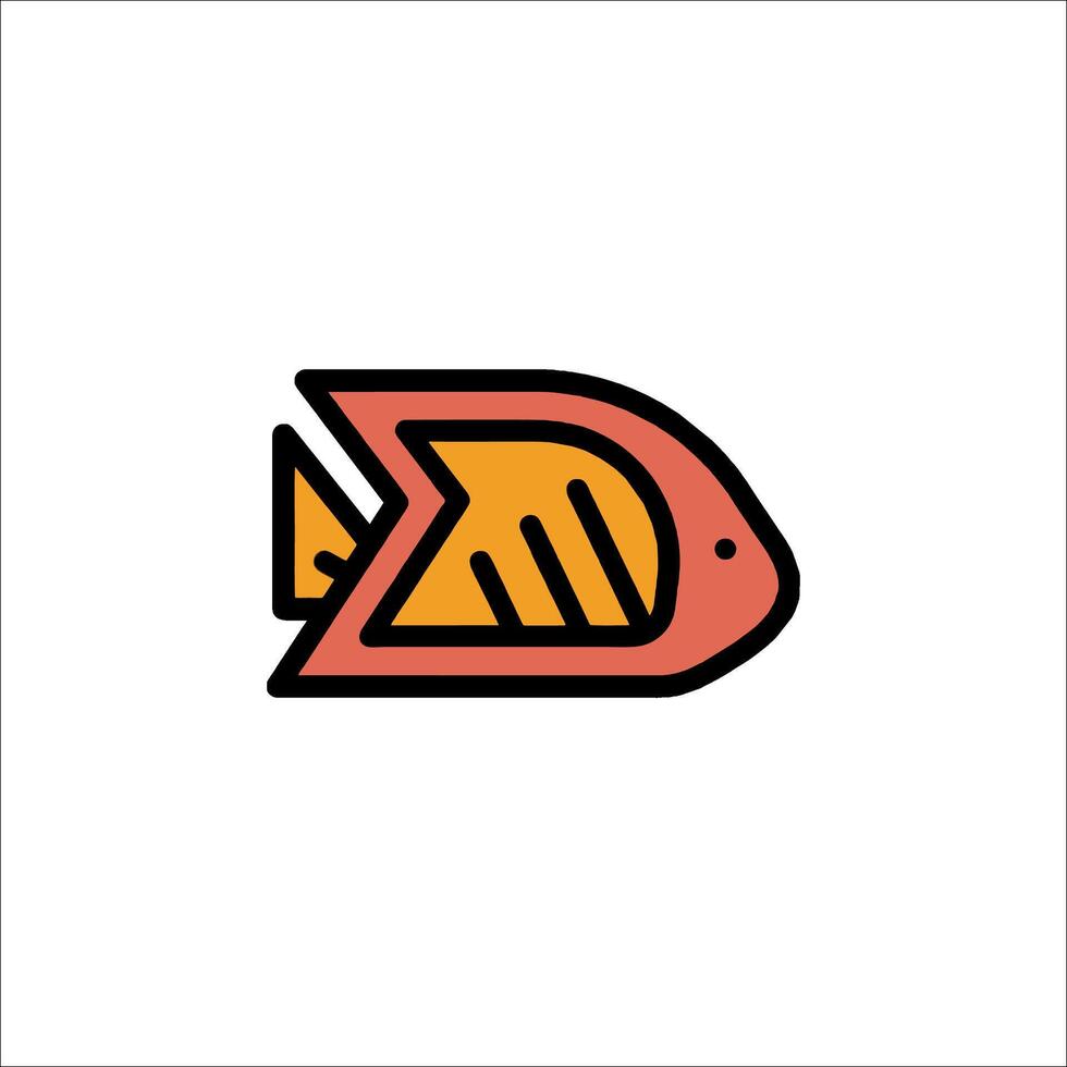 A fish icon on a white background vector