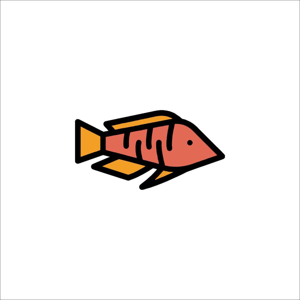 Fish icon illustration vector