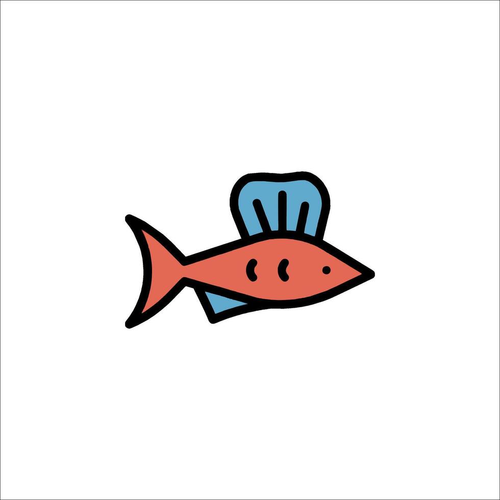 Fish icon illustration vector