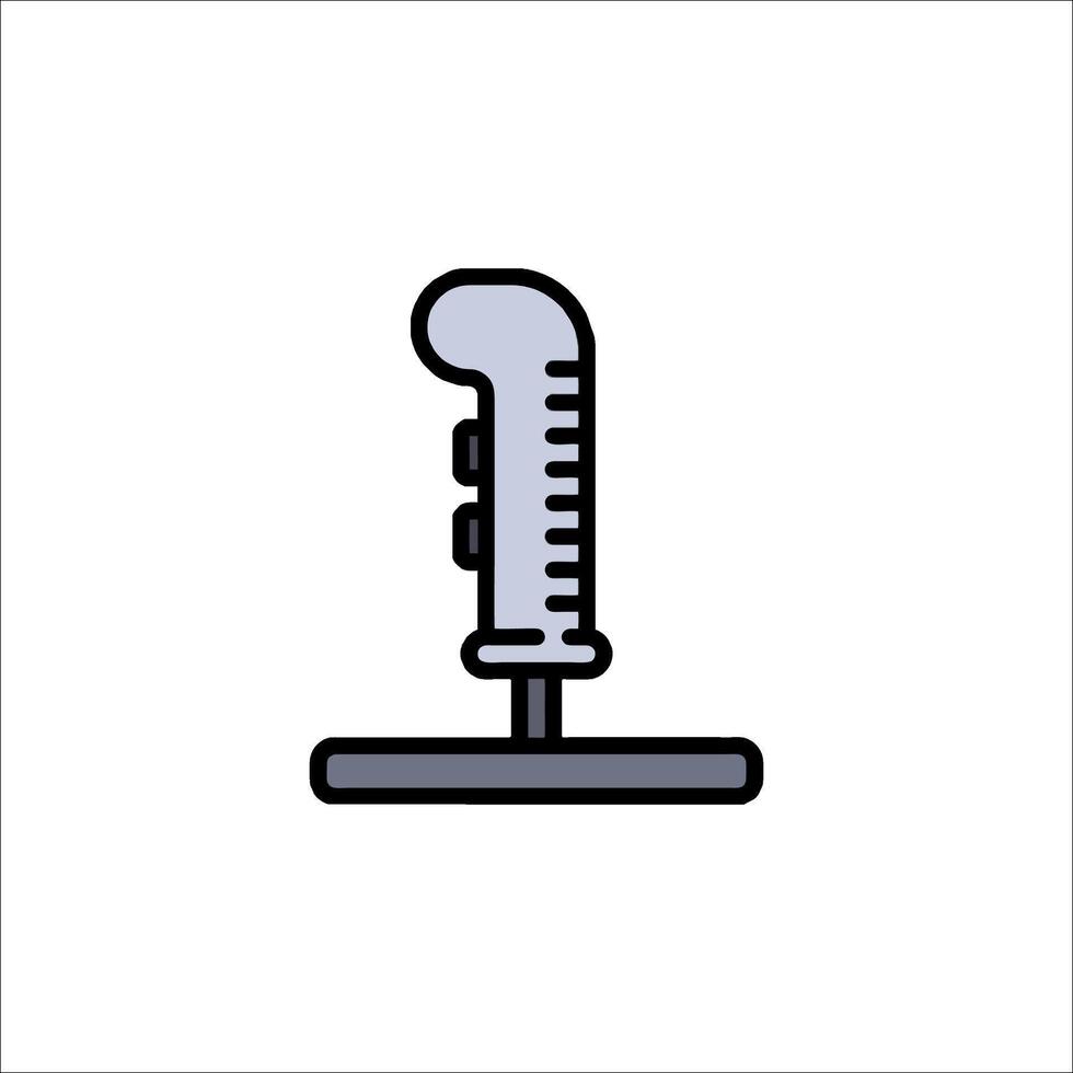 A black and white illustration of a screwdriver vector