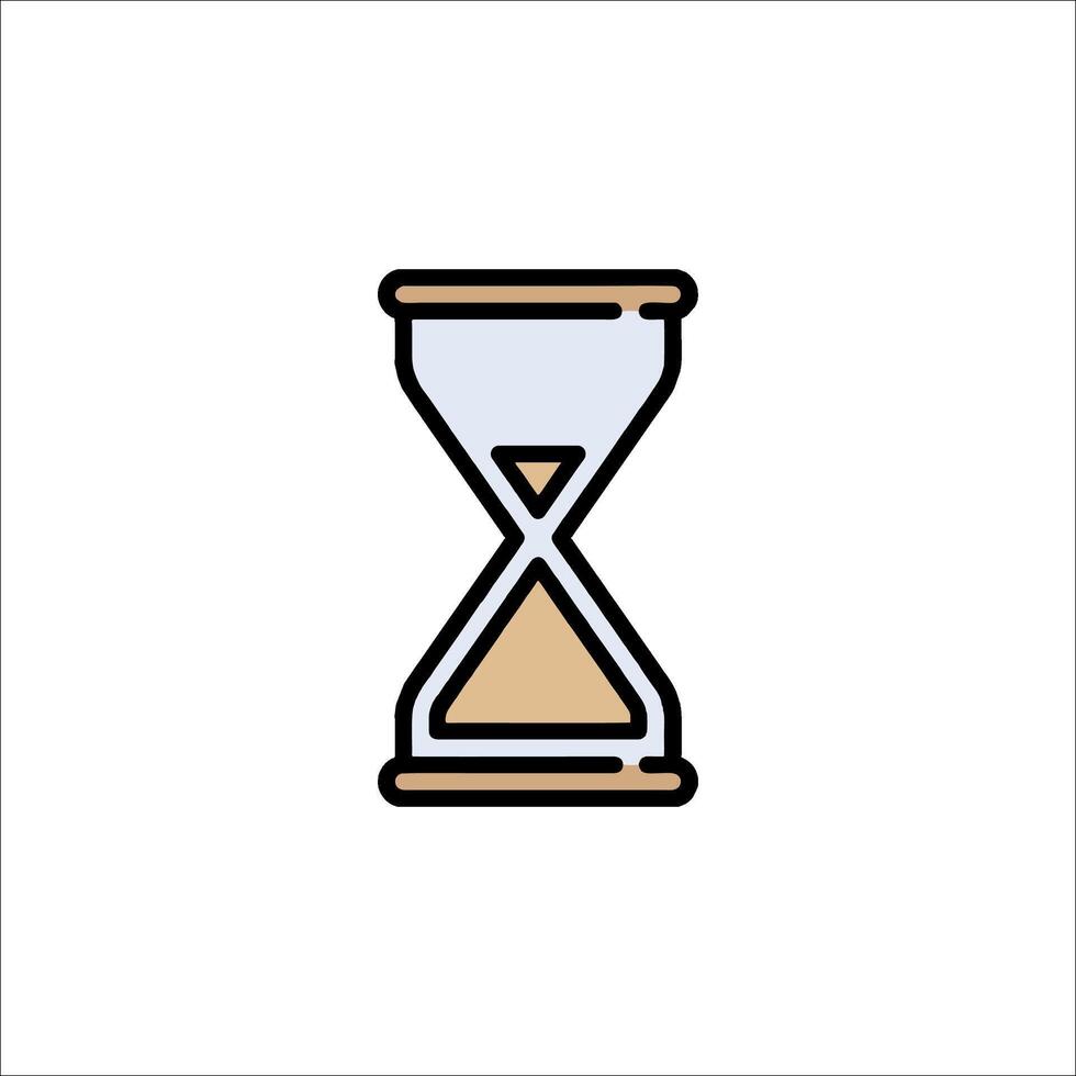 An hourglass icon on a white background vector