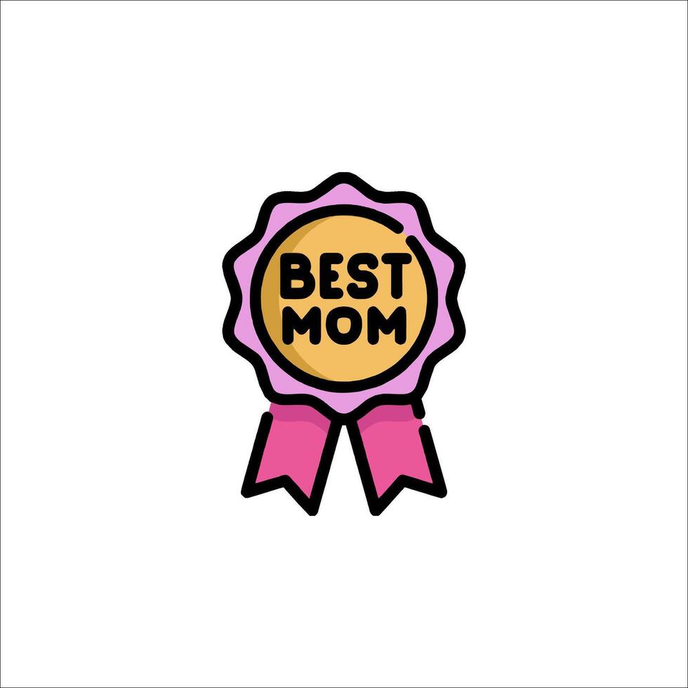 Best mom award badge illustration vector