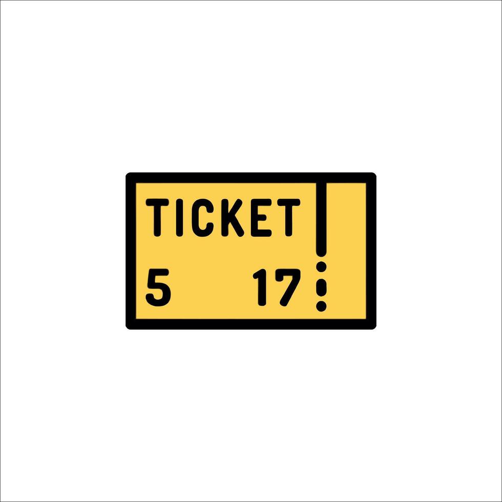Ticket icon on white background vector