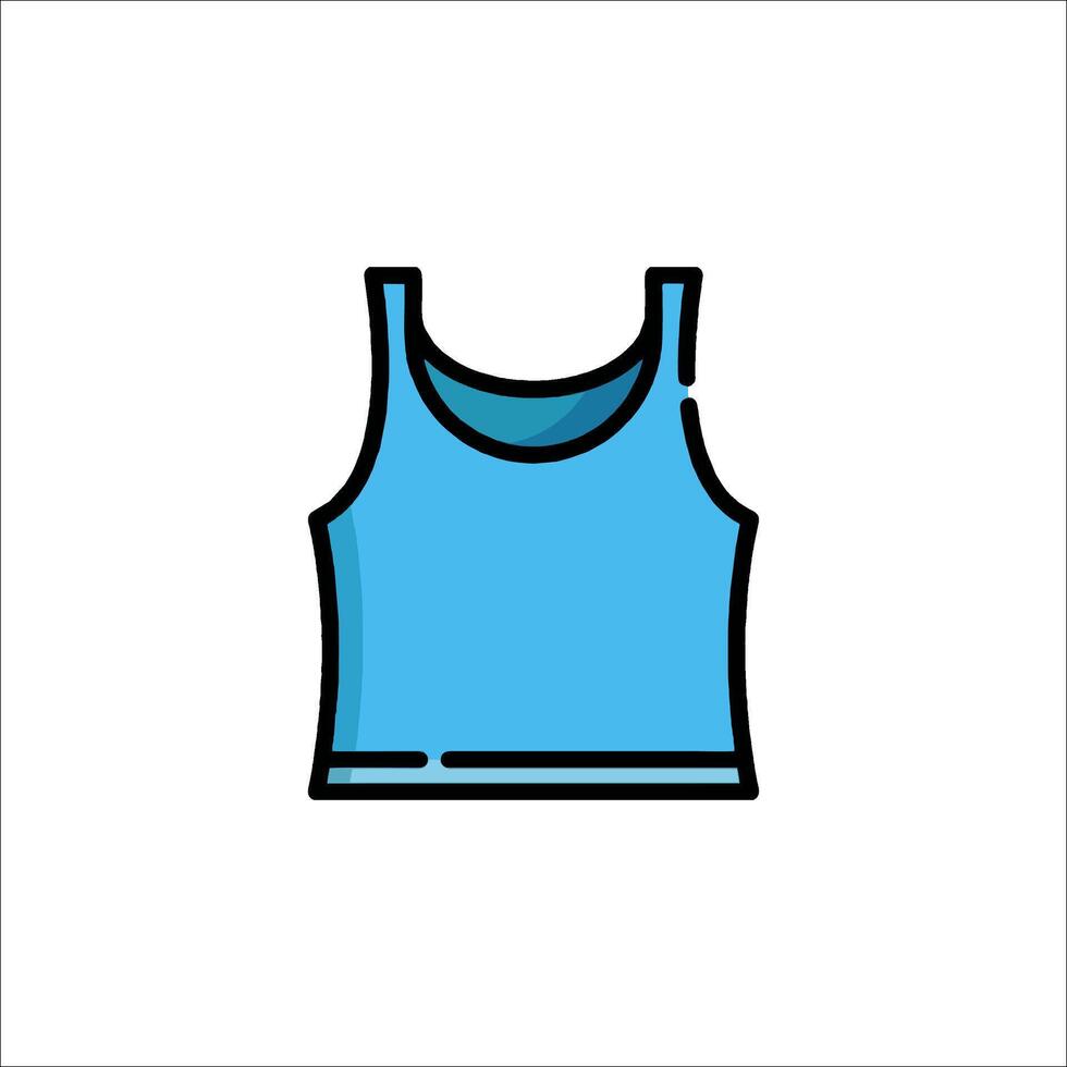 A blue tank top icon on a white background vector