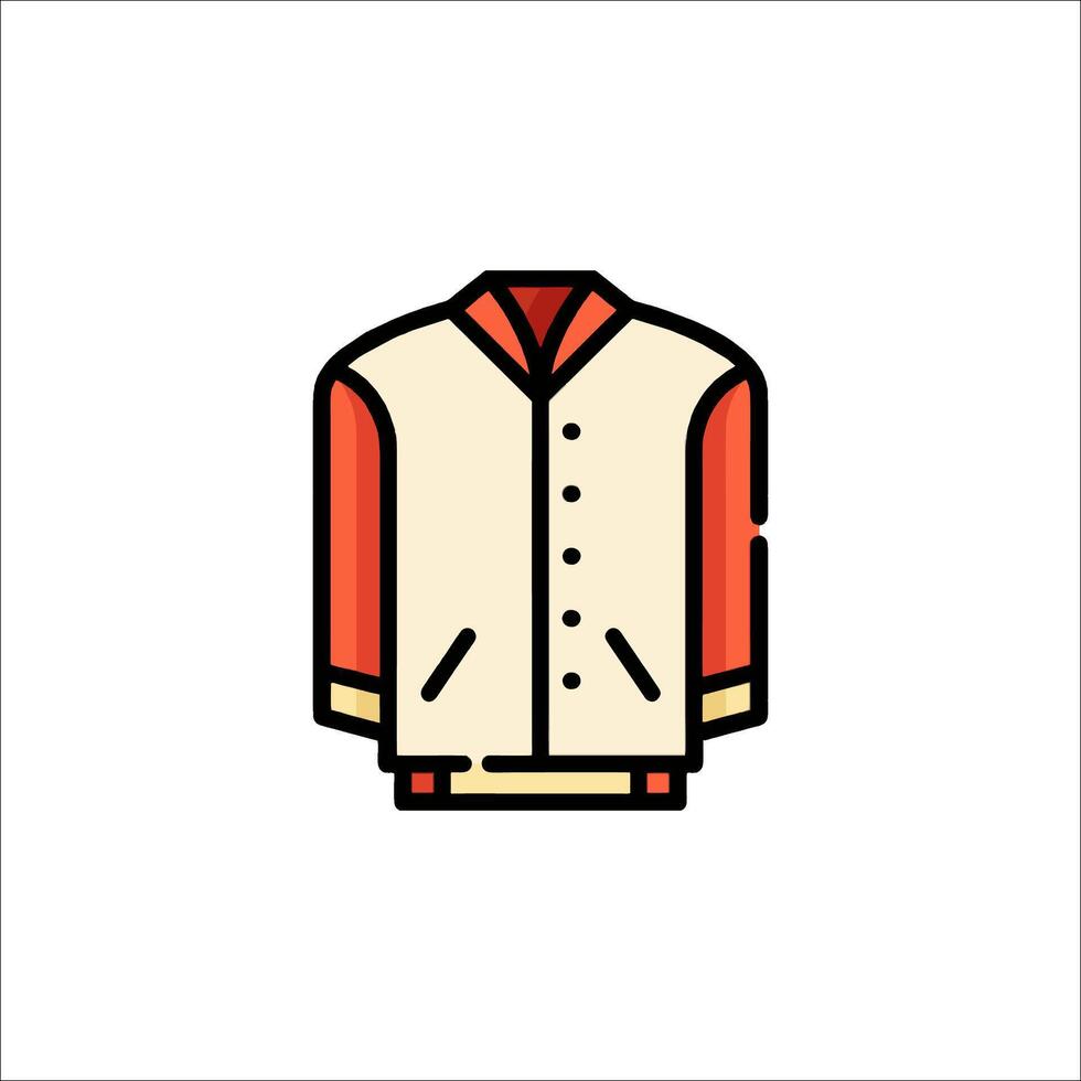 A jacket icon in a line style vector
