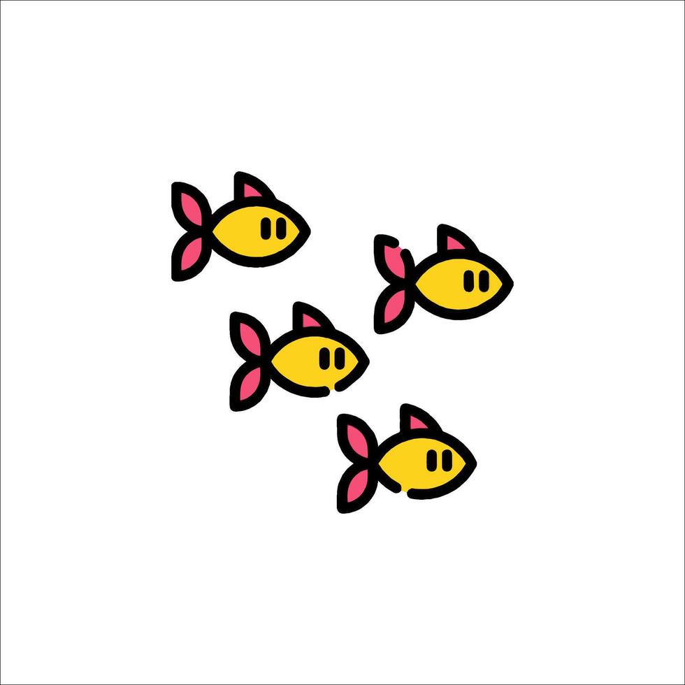 Fish icon illustration vector
