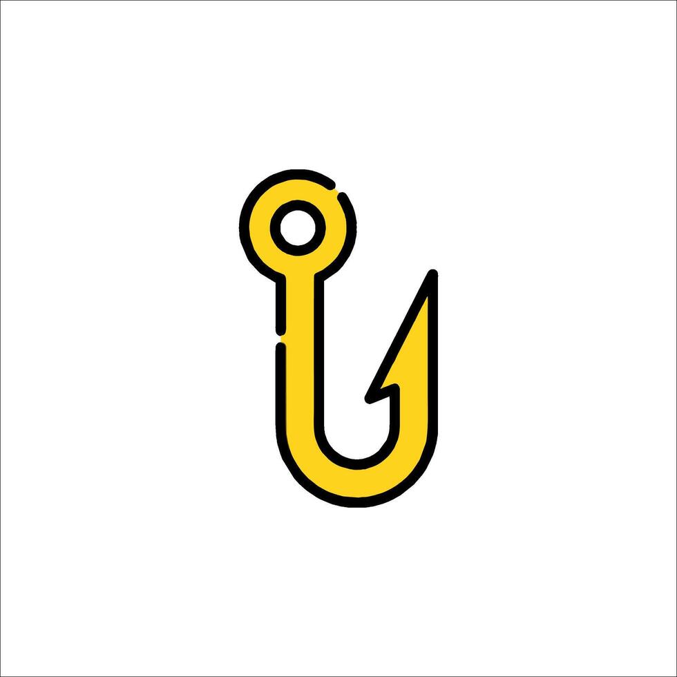 A fishing hook icon on a white background vector
