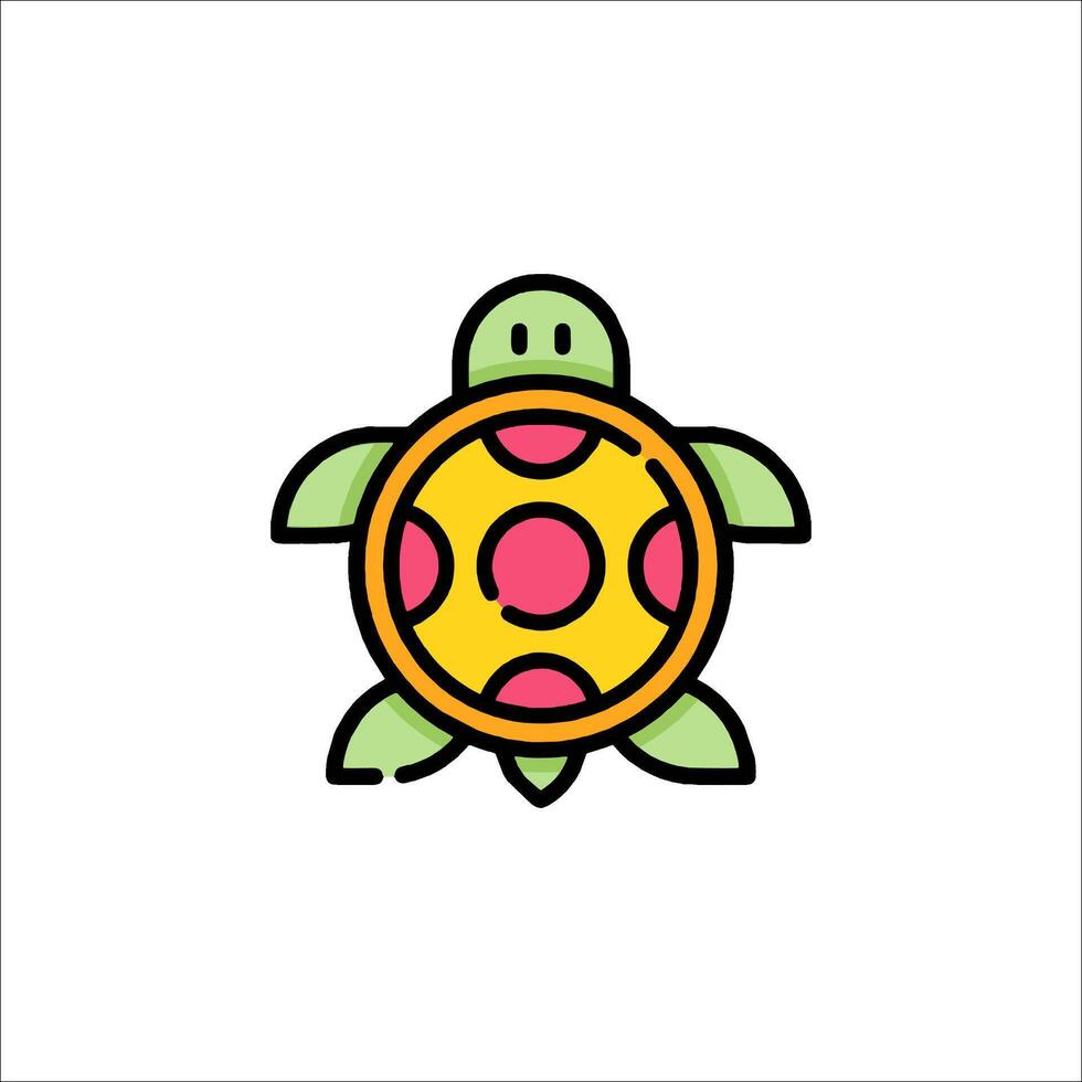 A turtle with a pizza shell on its back vector