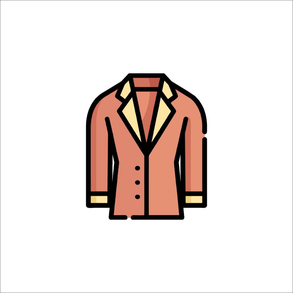A pink jacket with a gold collar vector