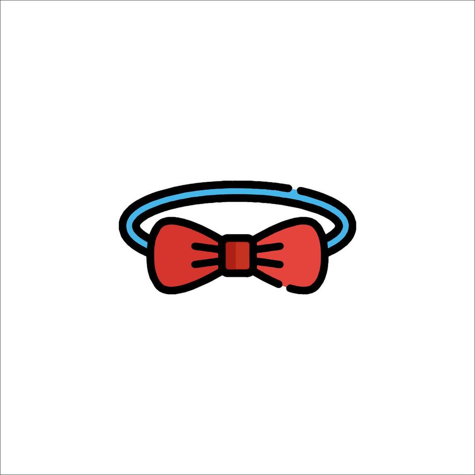 A bow tie logo with a red bow vector