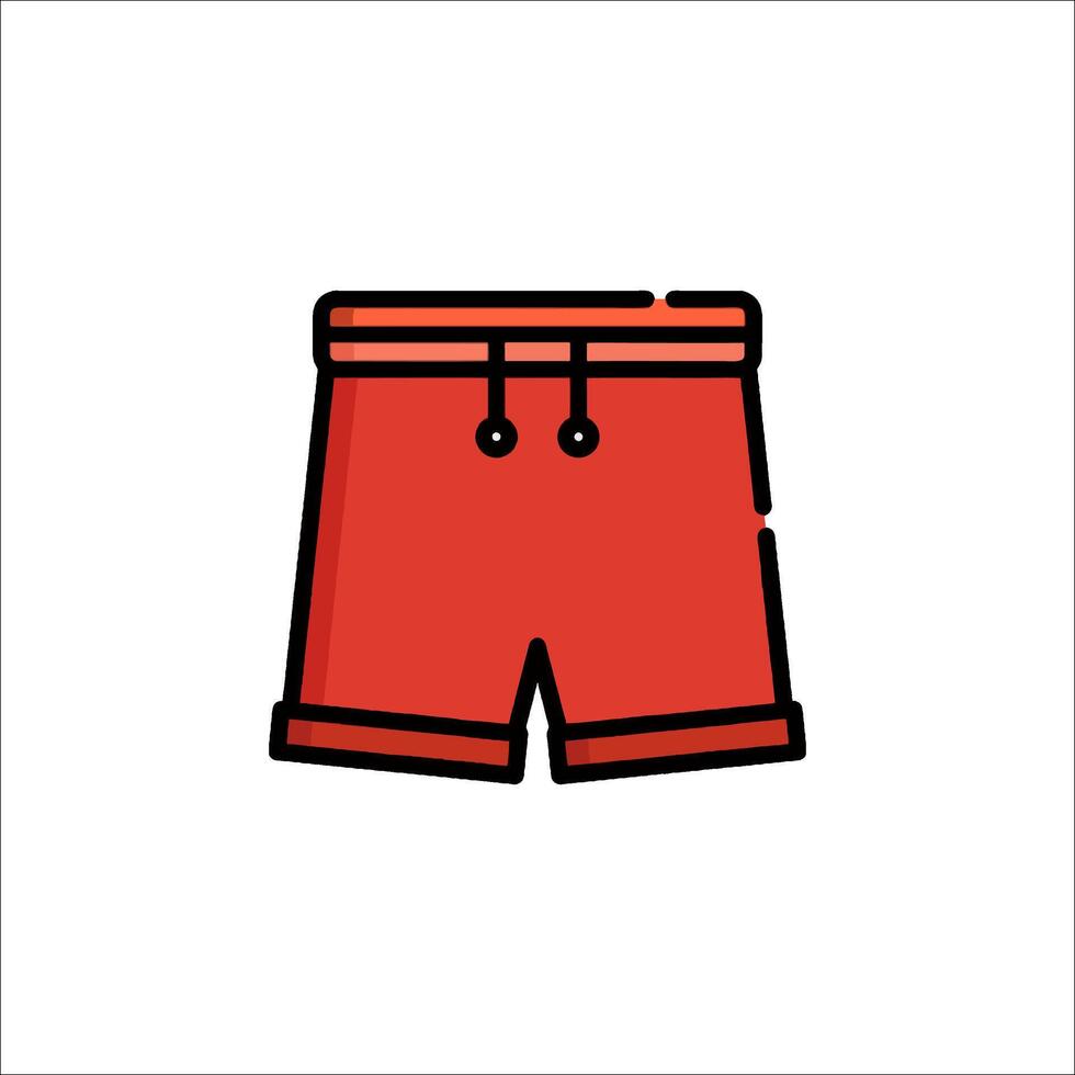 A red shorts icon on a white background vector