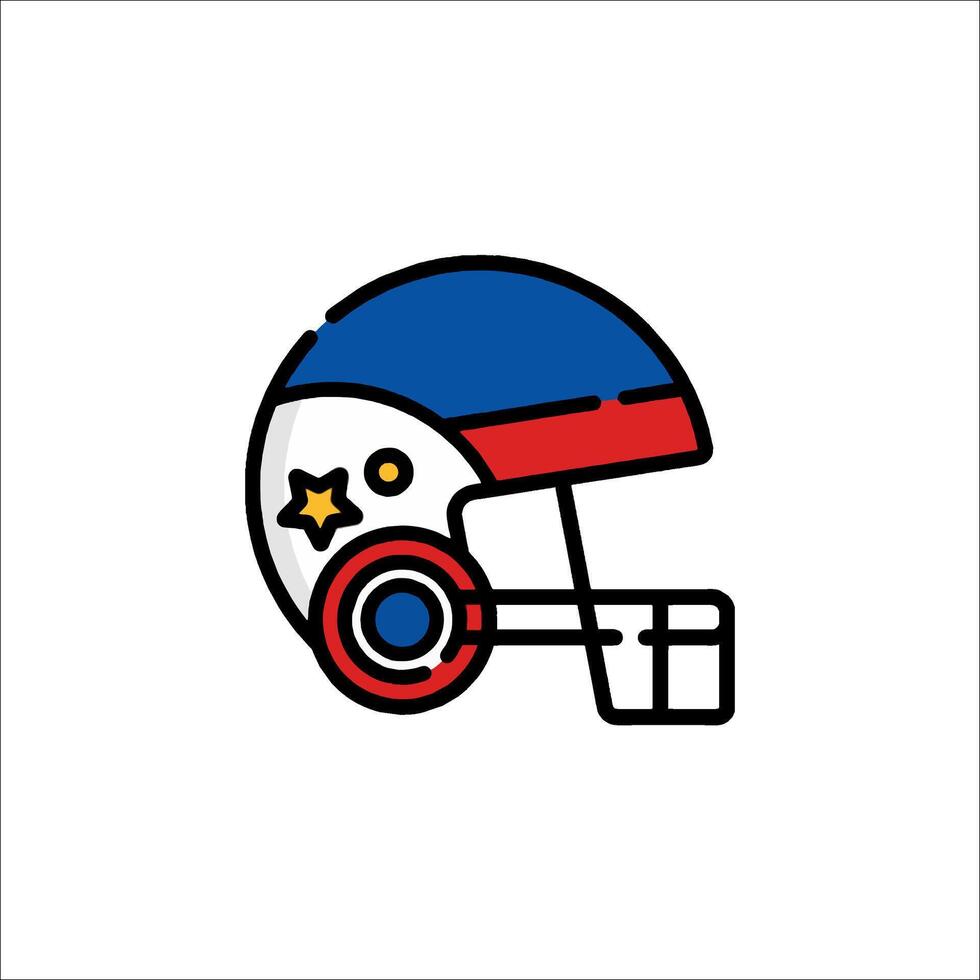 A football helmet with stars on it vector