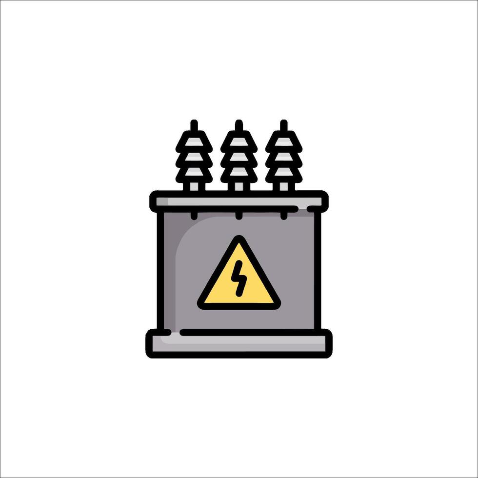 Electricity transformer icon illustration vector