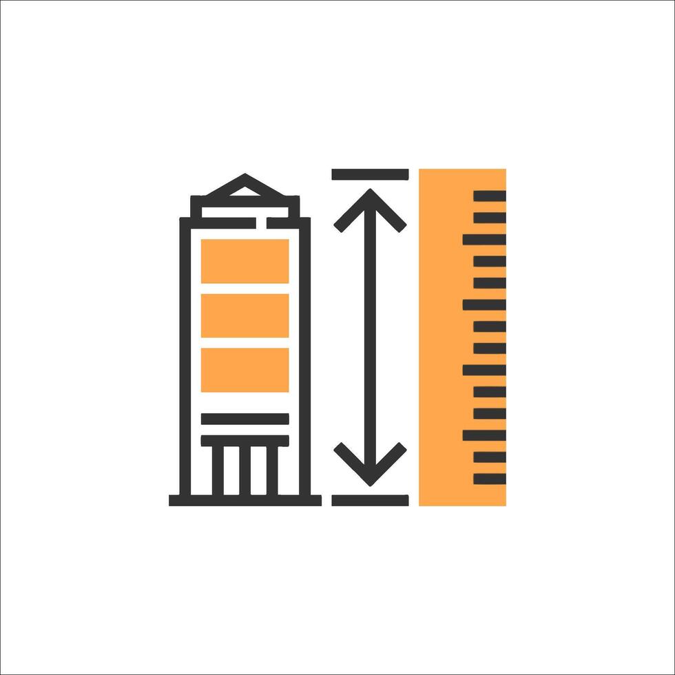 Building construction line icon vector