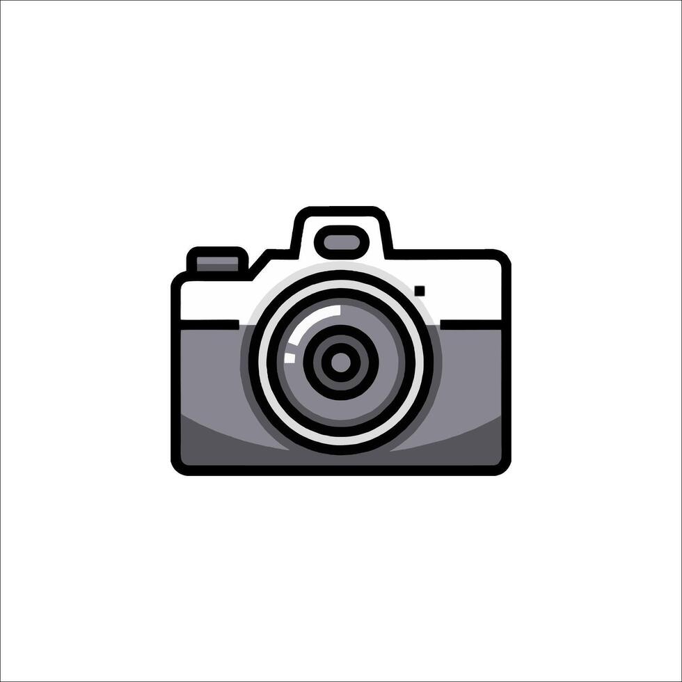 A camera icon on a white background vector
