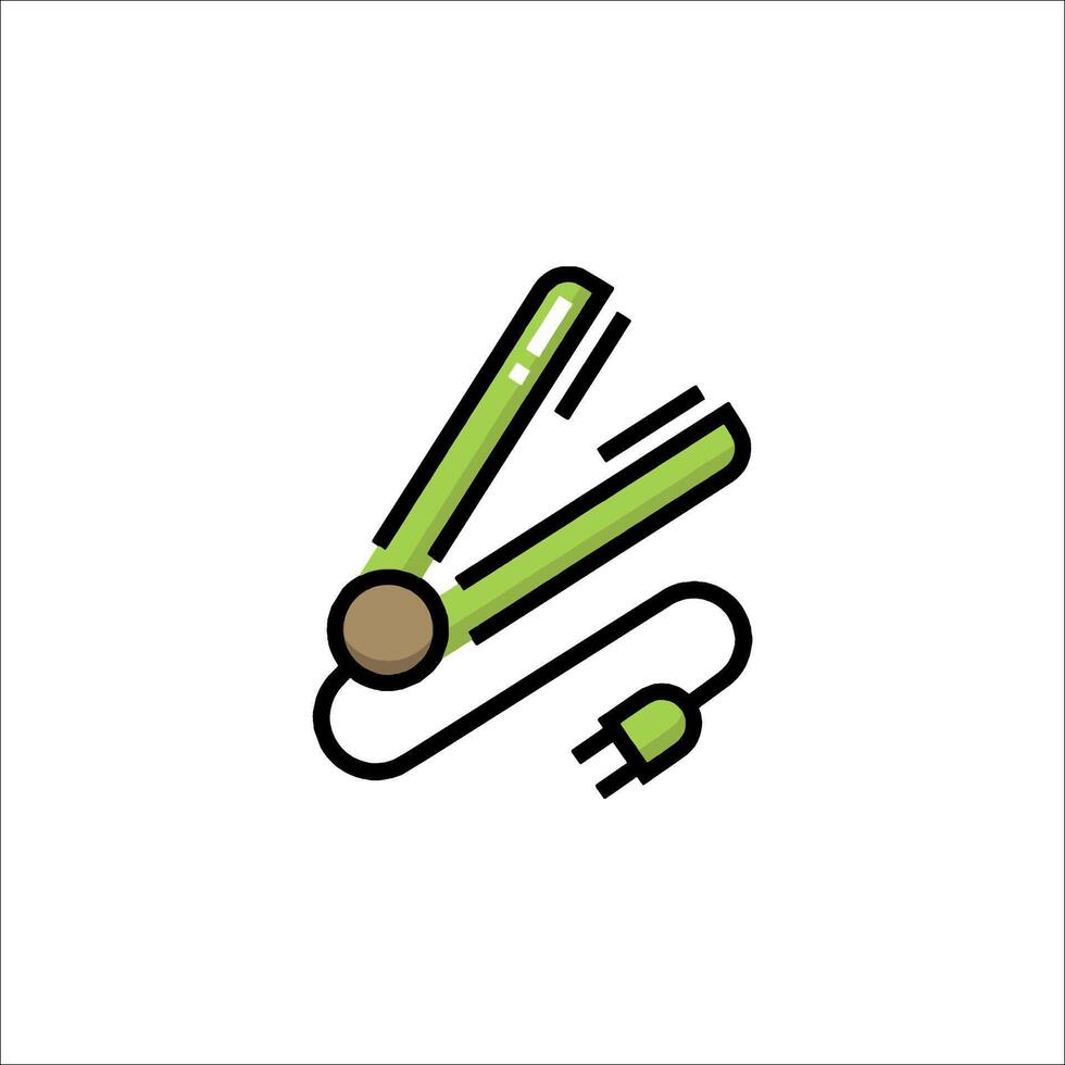 A green and black cord with a plug on it vector