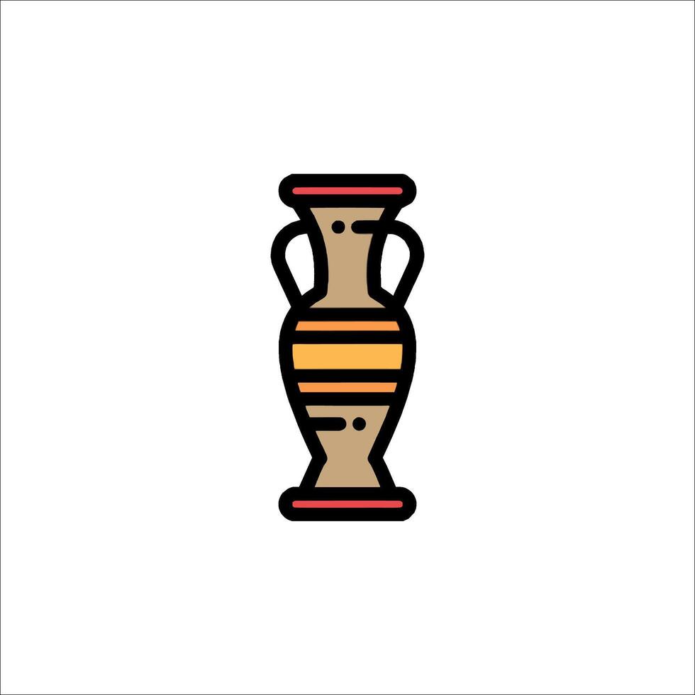 Ancient greek vase icon on white background vector