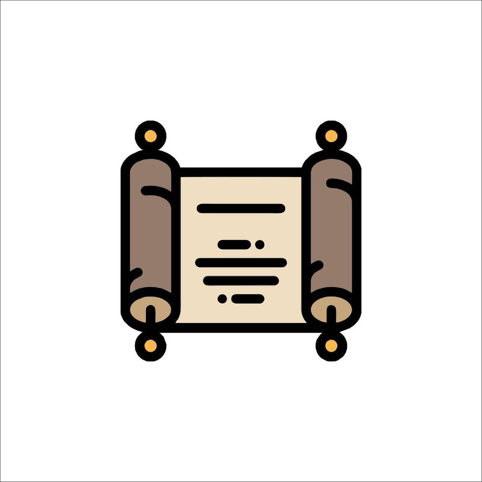 A scroll icon on a white background vector