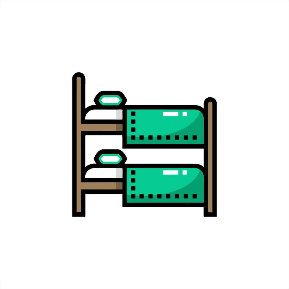 Bunk bed icon illustration vector