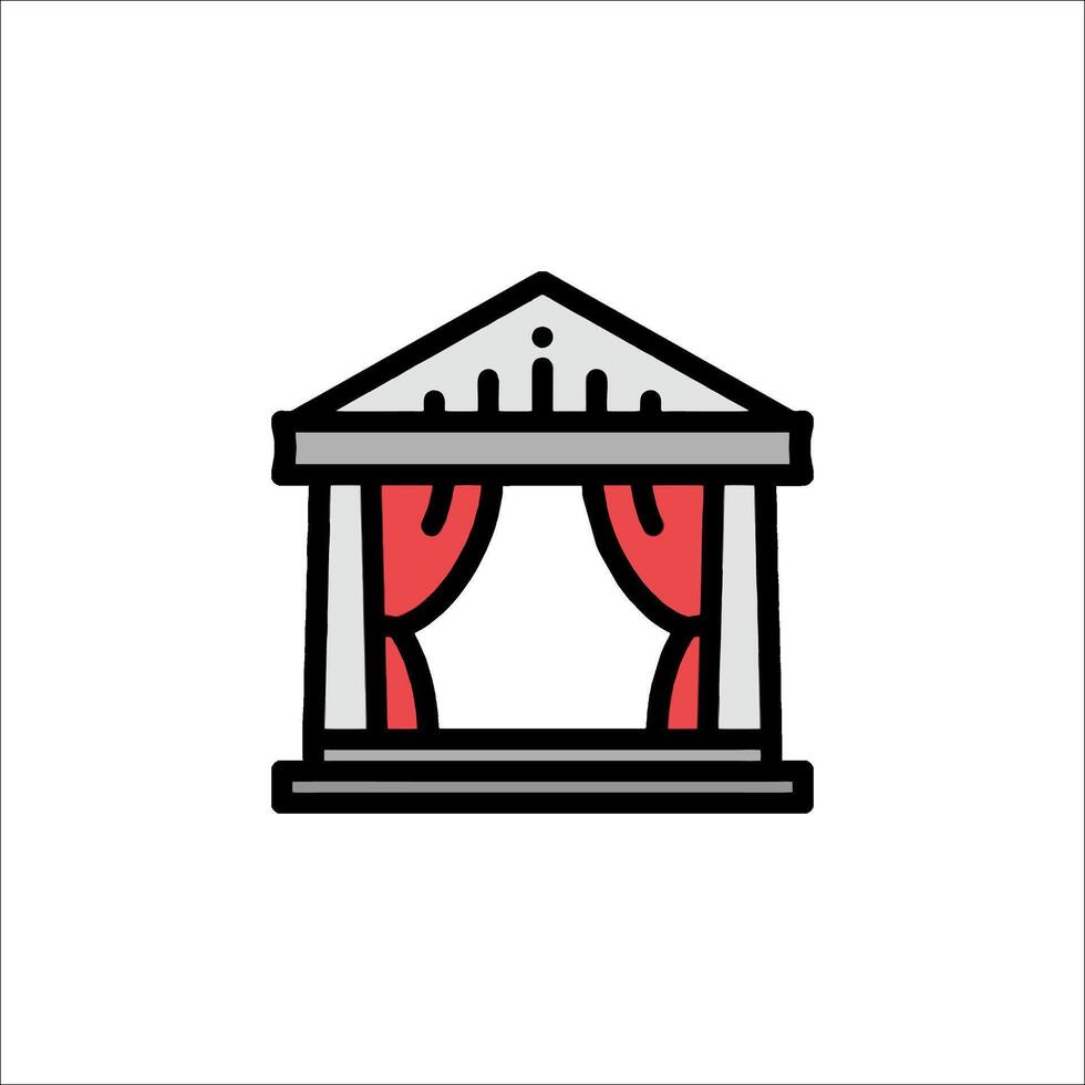 Theatre icon illustration vector