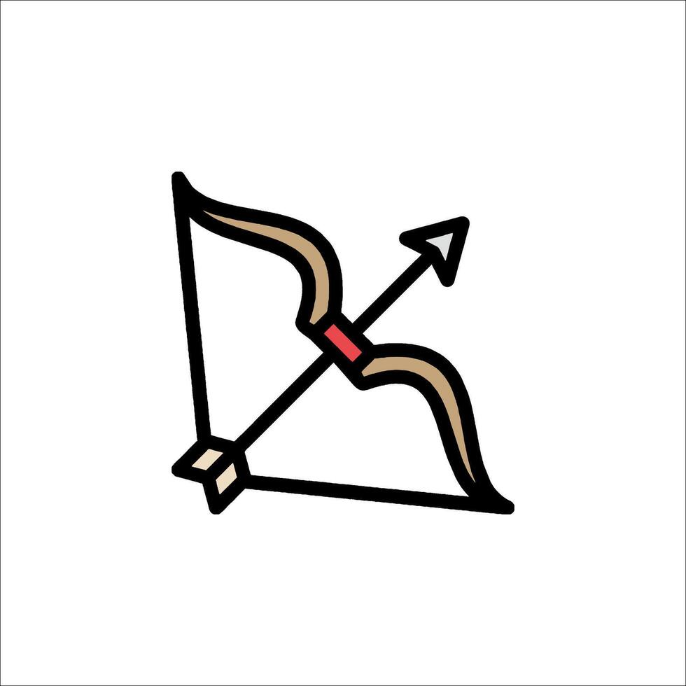 A bow and arrow icon on a white background vector