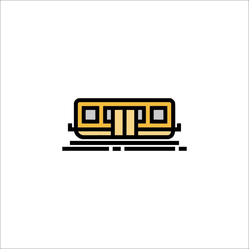 A train icon in a line style vector
