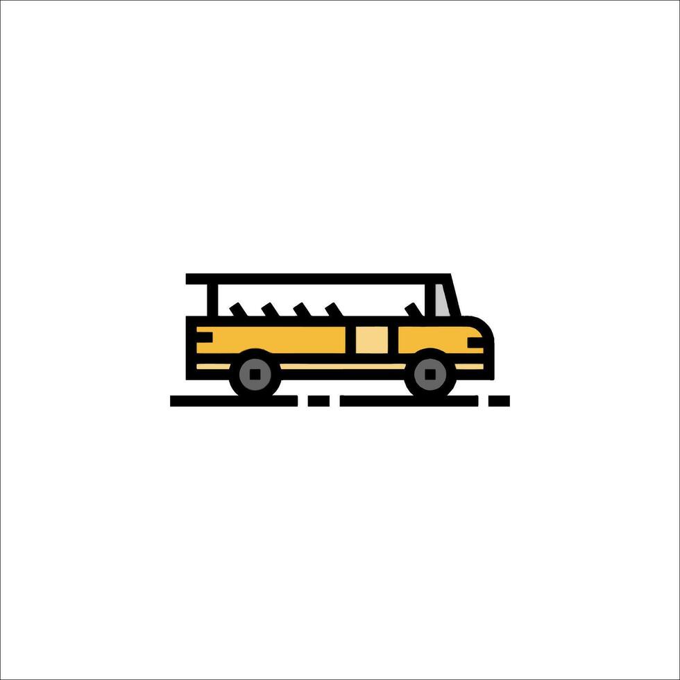 School bus icon vector