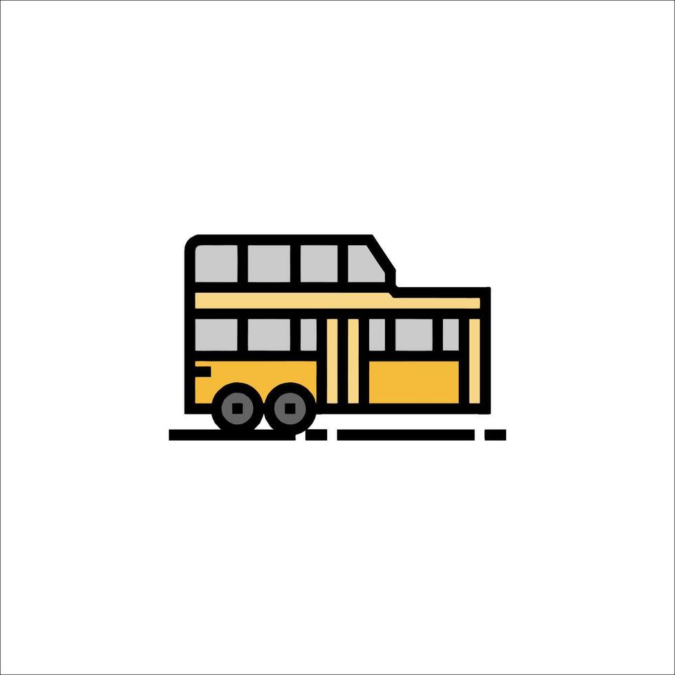 A bus icon on a white background vector