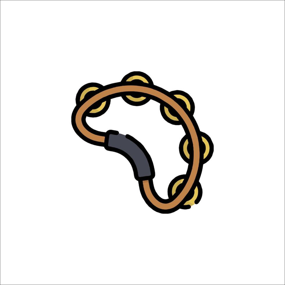 A tambourine icon on a white background vector