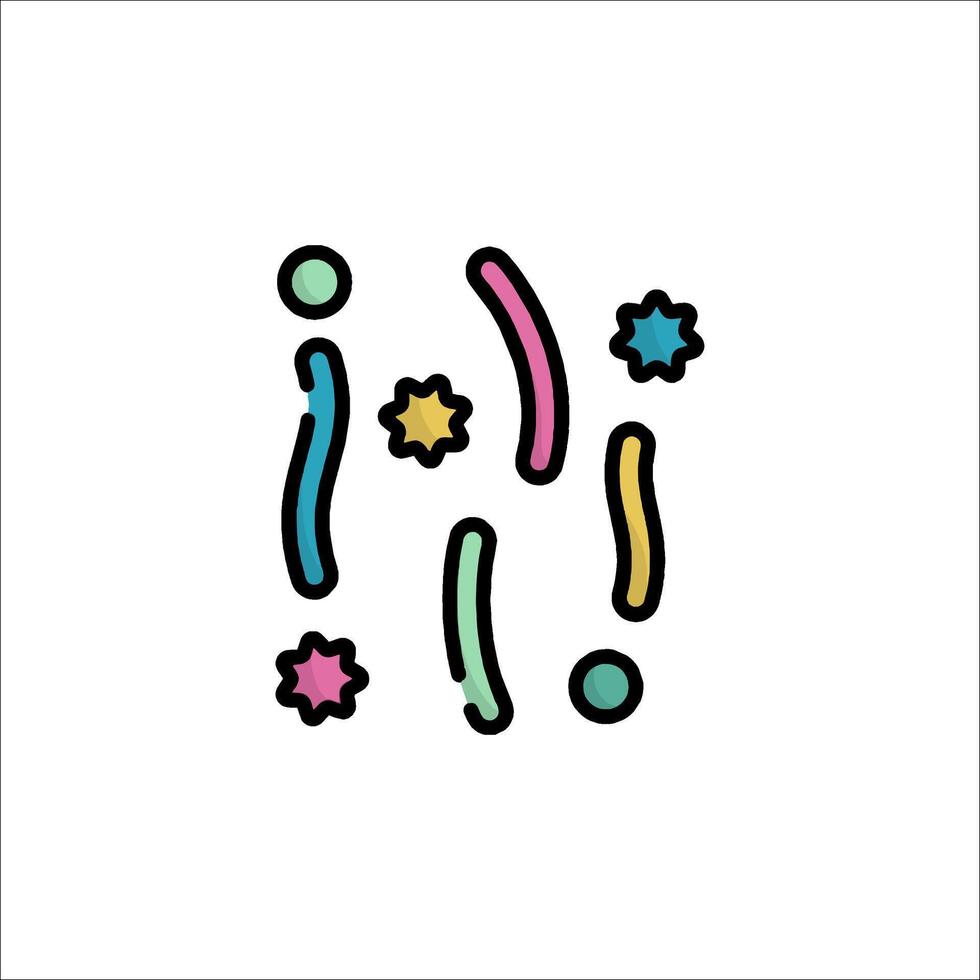 A colorful confetti icon on a white background vector