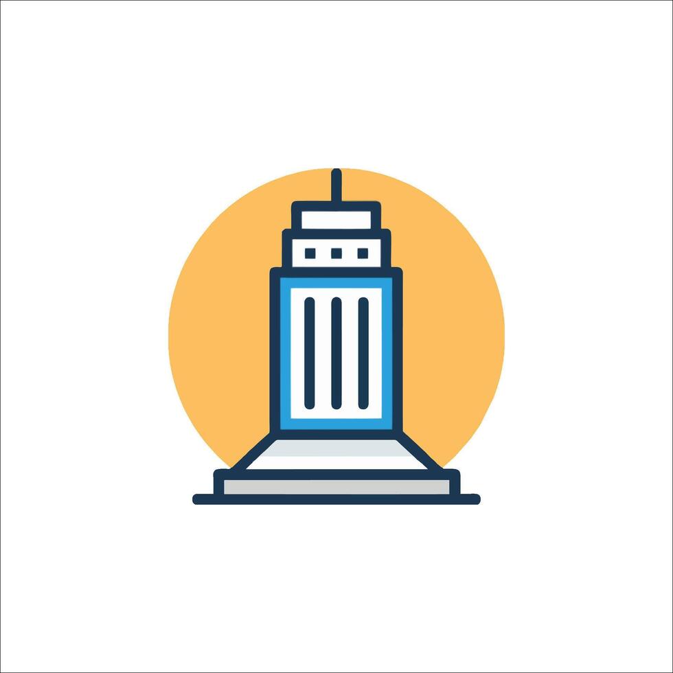 A building with a tower on top of it vector