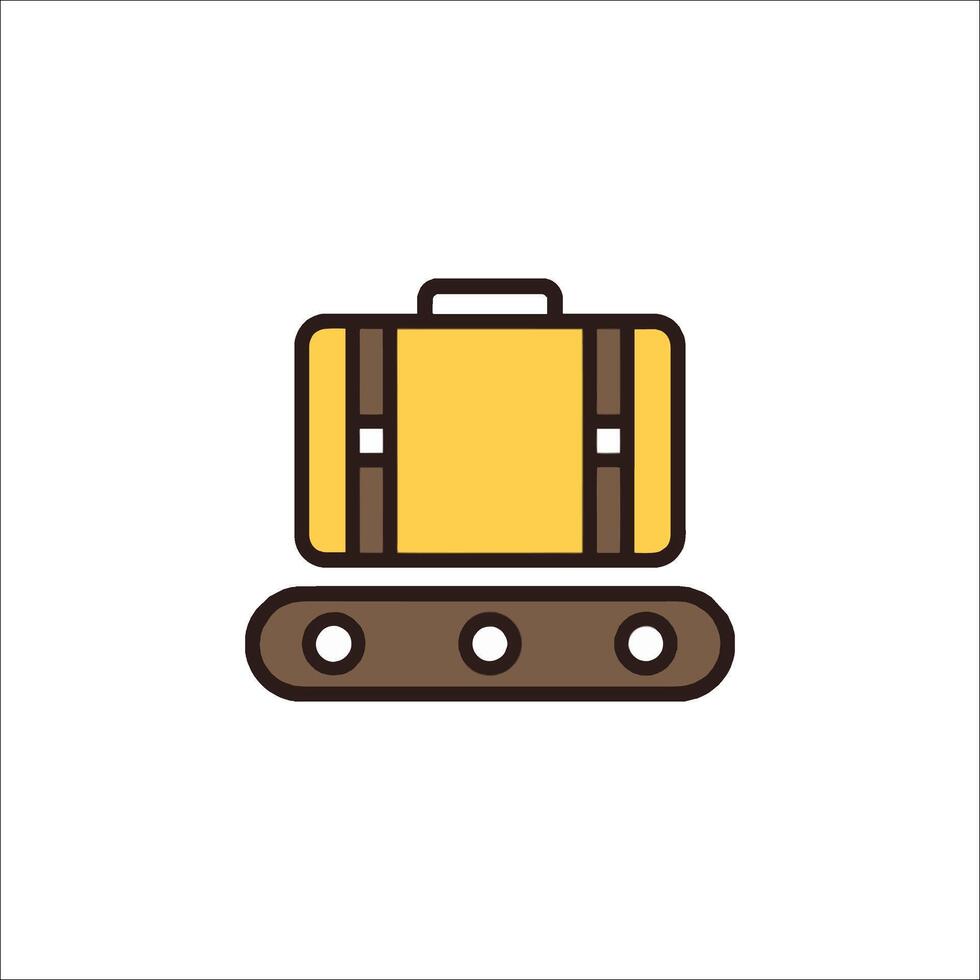 A suitcase icon on a white background vector