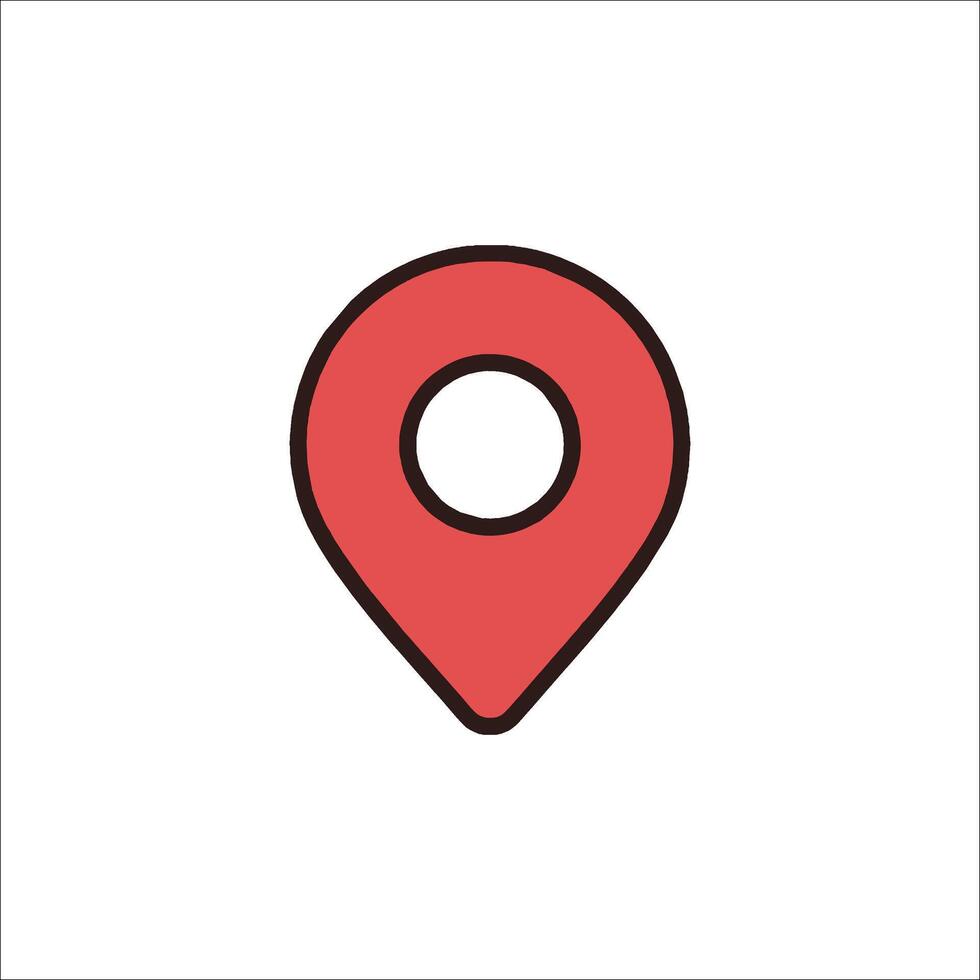 A location marker icon on a white background vector
