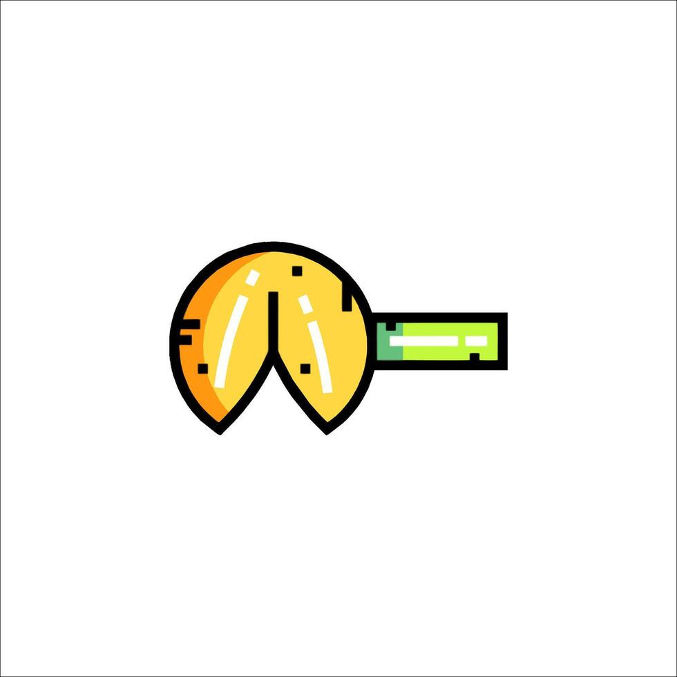A cartoon version of a fortune cookie vector