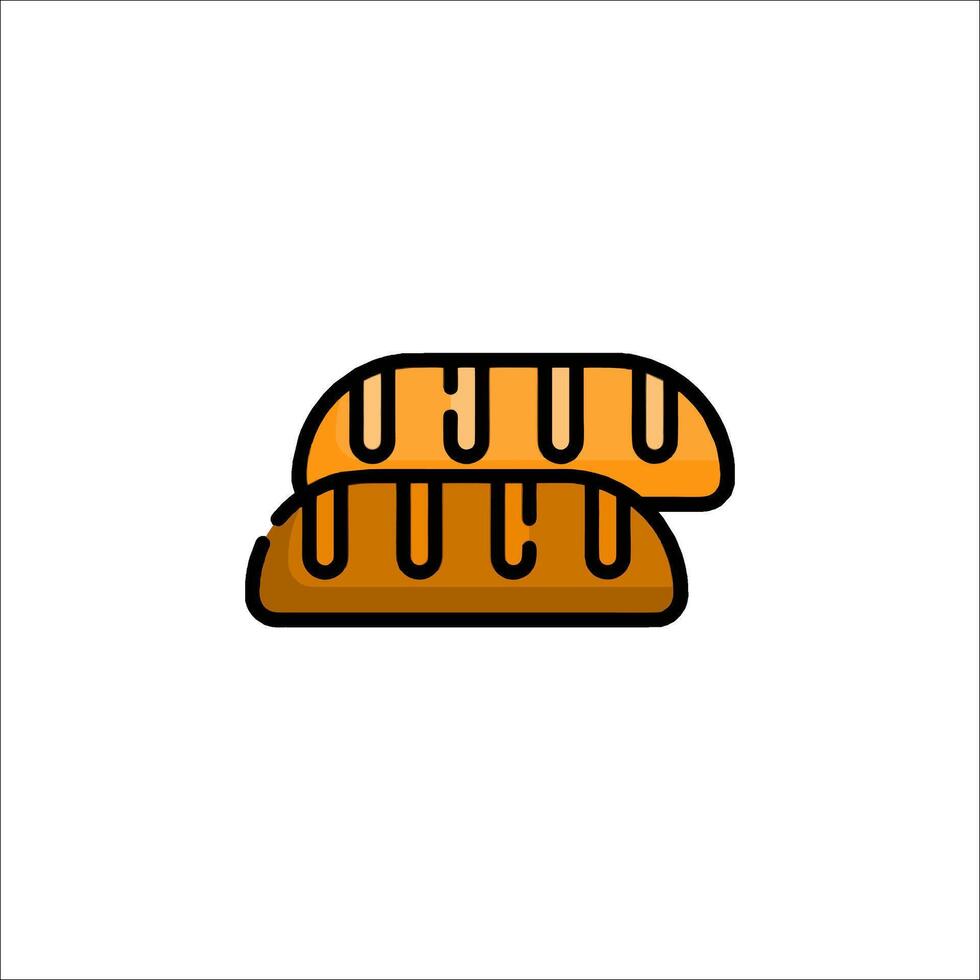 A bread icon on a white background vector
