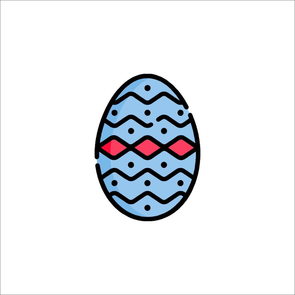 Easter egg icon illustration vector