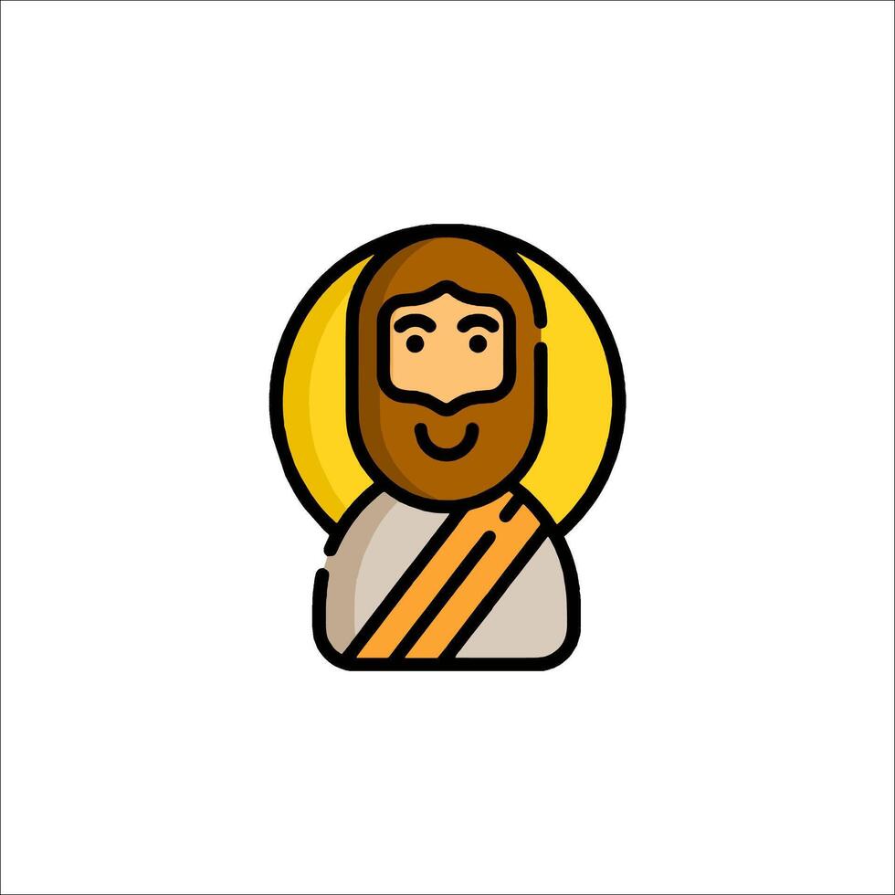 Jesus icon in a flat style vector