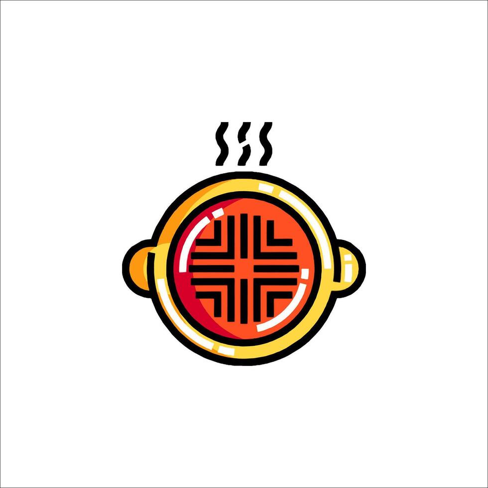 A logo for a restaurant with a pot of tea vector