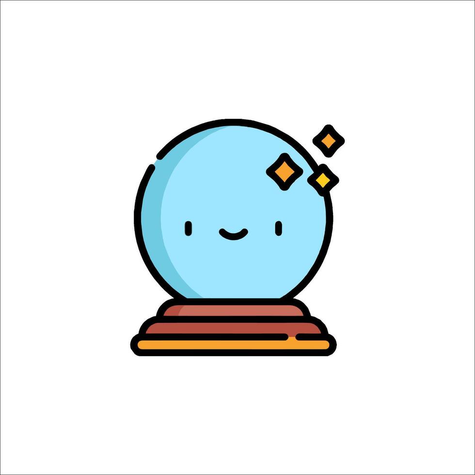A cartoon snow globe with a smiling face vector