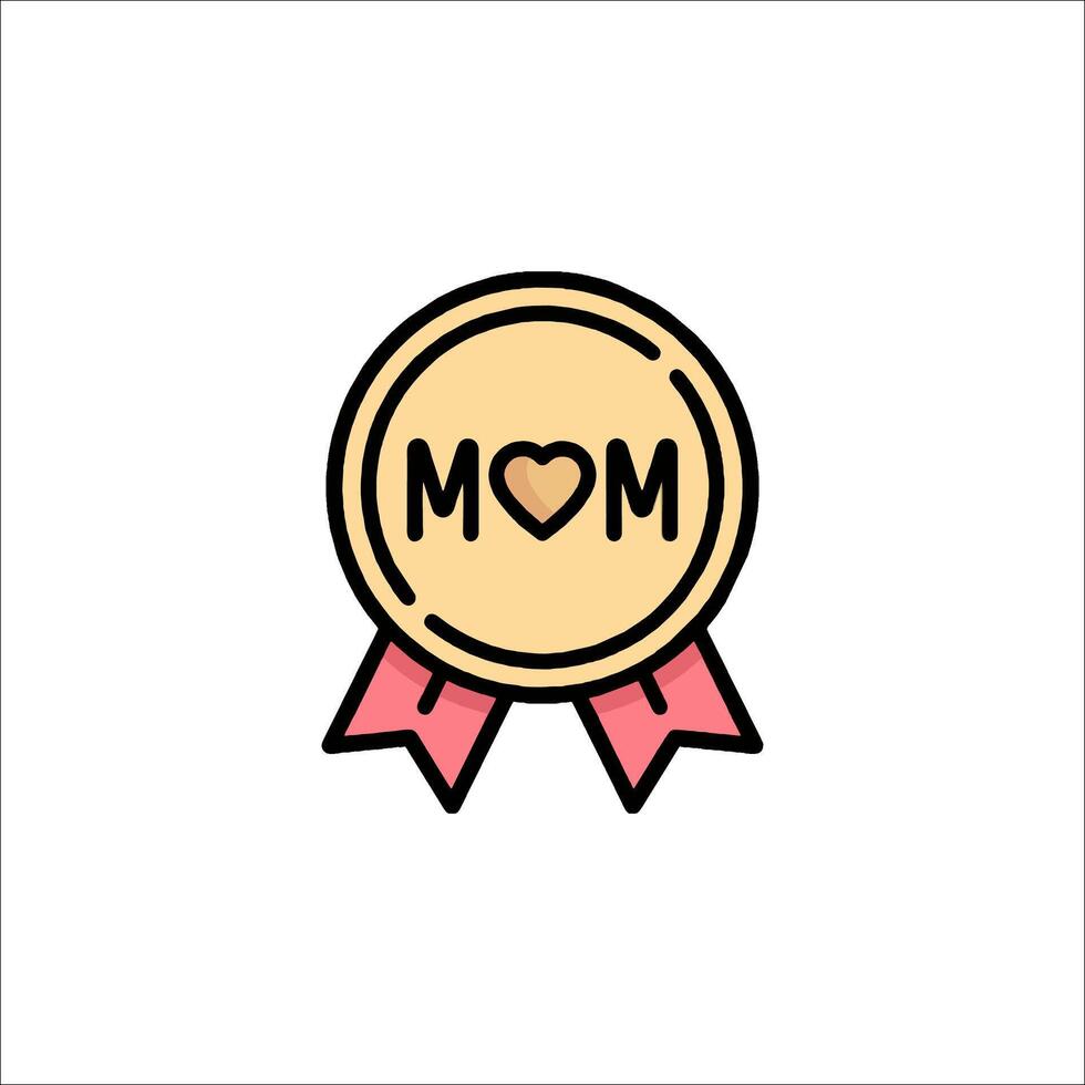 Mom badge icon illustration vector