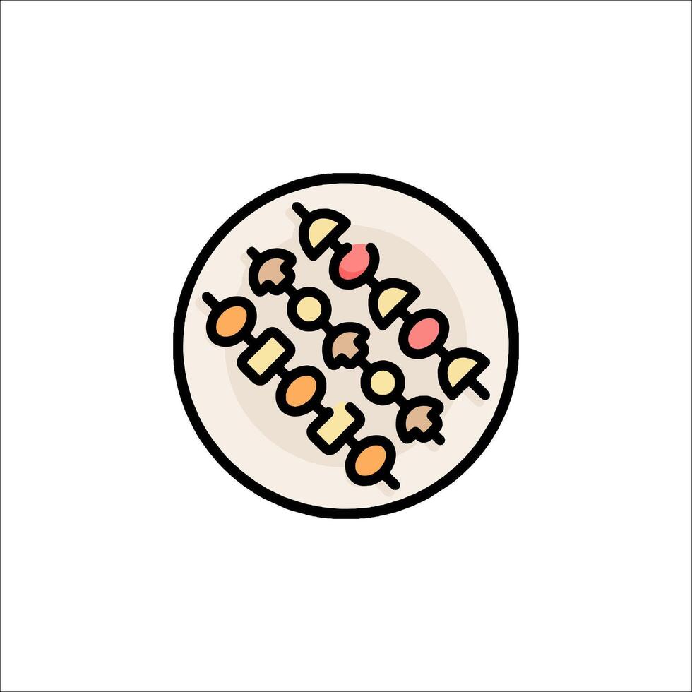 A plate with food on it and a plate with food on it vector