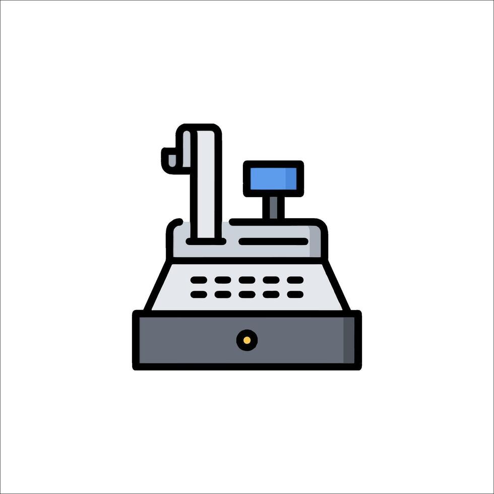 A cash register icon on a white background vector