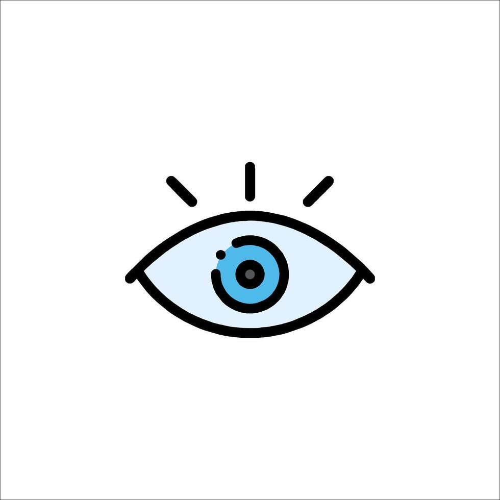 An eye icon on a white background vector
