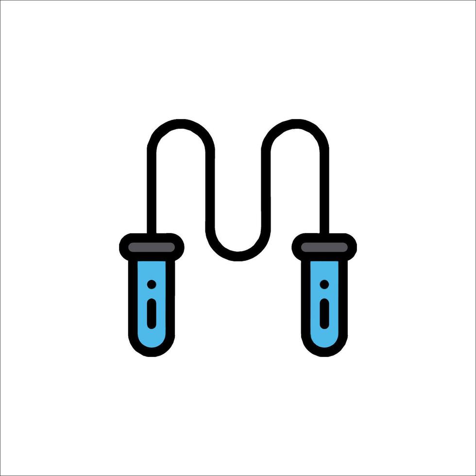A pair of test tubes with a blue handle vector