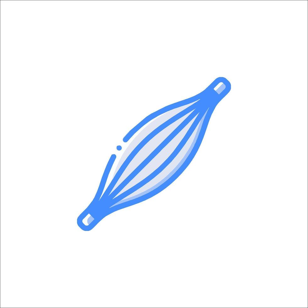 A blue and white fish icon on a white background vector