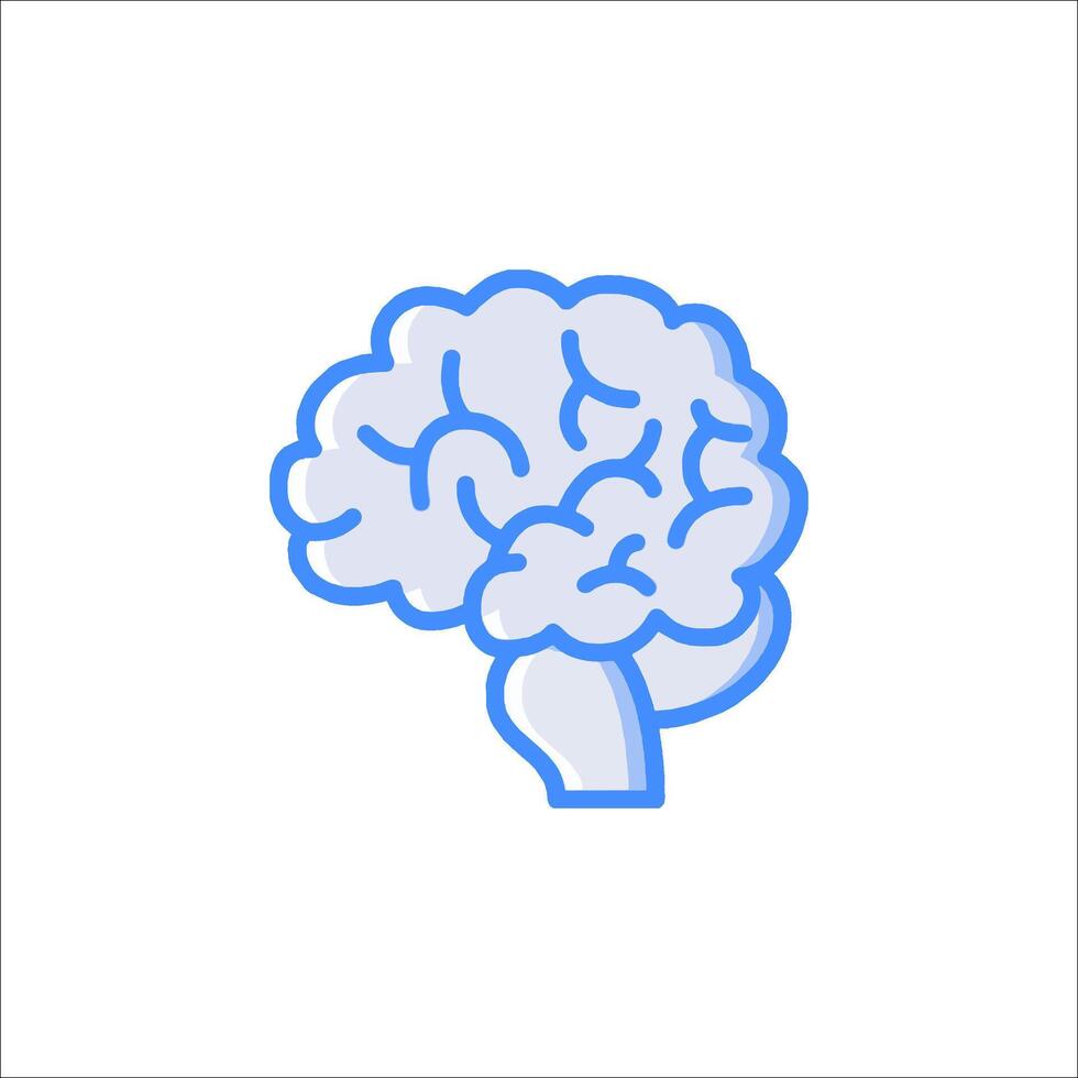 A brain icon on a white background vector
