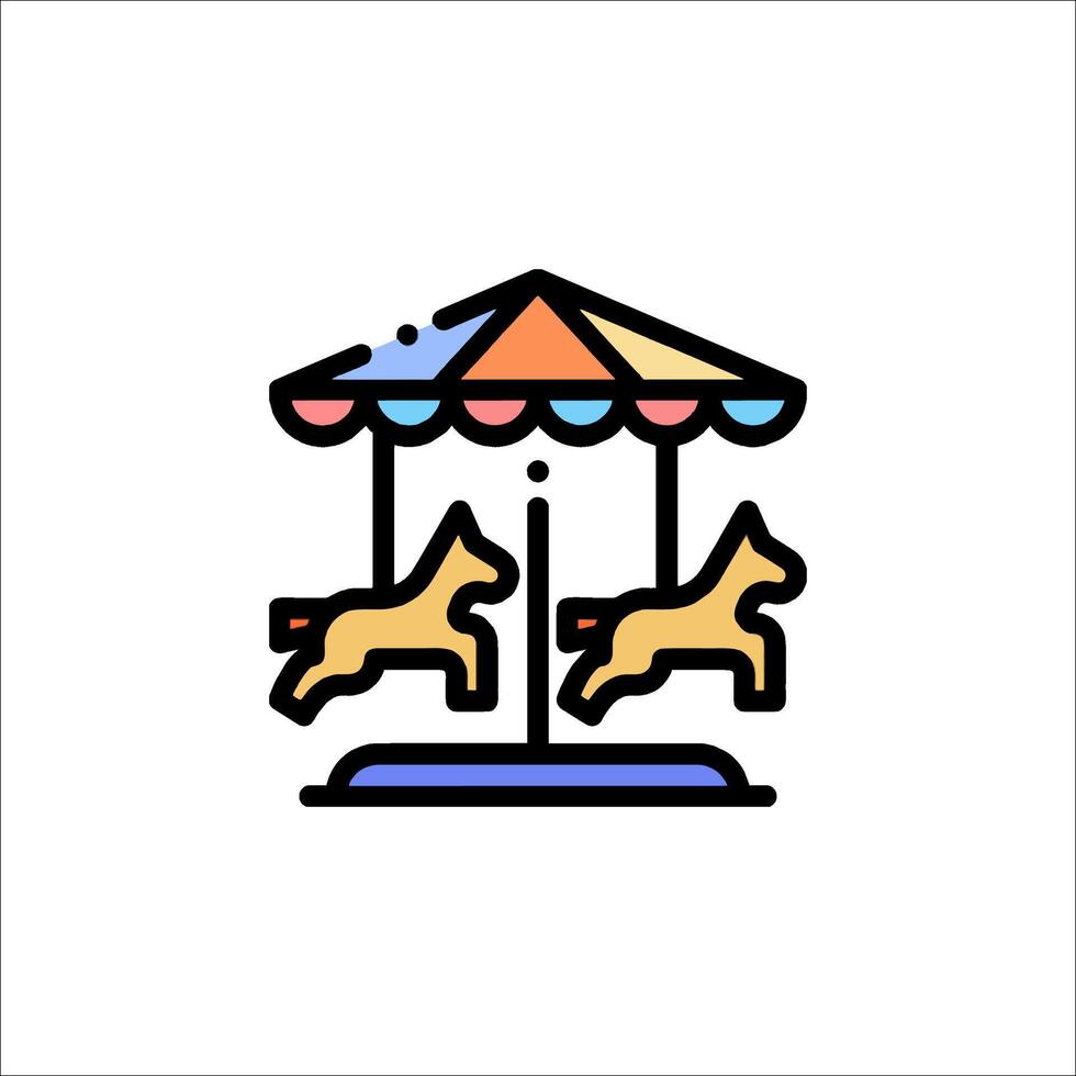 Carousel icon, illustration vector